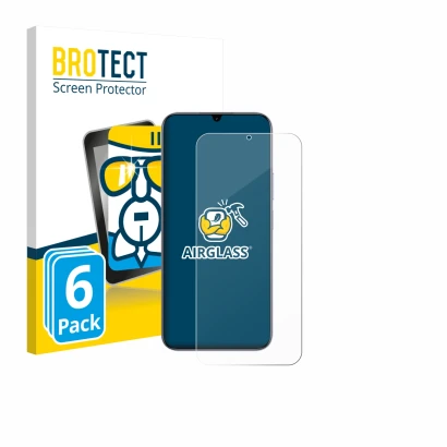 Parte frontale di una confezione del prodotto con il logo del marchio BROTECT. Accanto è raffigurato il dispositivo realme C83