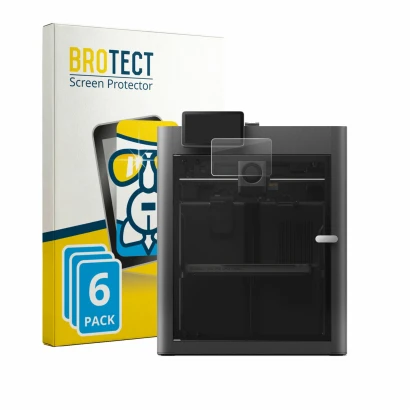 Parte frontale di una confezione del prodotto con il logo del marchio BROTECT. Accanto è raffigurato il dispositivo Bambu Lab
