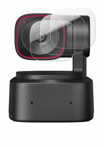 Immagine del dispositivo OBSBOT Tiny 2 Lite con un'ampia varietà di protezioni per lo schermo.