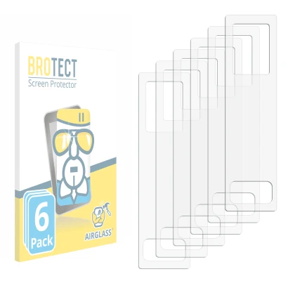 Parte frontale di una confezione del prodotto con il logo del marchio BROTECT. Accanto si trova la protezione per lo schermo c