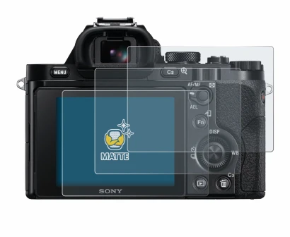 Immagine del dispositivo Sony Alpha 7 (ILCE-7) con un'ampia varietà di protezioni per lo schermo.