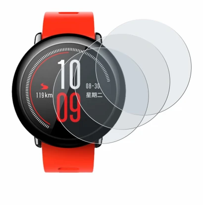 Immagine del dispositivo Huami Amazfit Pace con un'ampia varietà di protezioni per lo schermo.