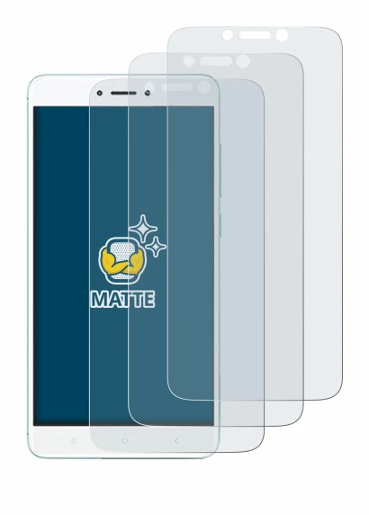 Immagine del dispositivo Xiaomi Redmi 4X con un'ampia varietà di protezioni per lo schermo.