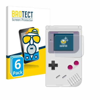 Parte frontale di una confezione del prodotto con il logo del marchio BROTECT. Accanto è raffigurato il dispositivo Nintendo G