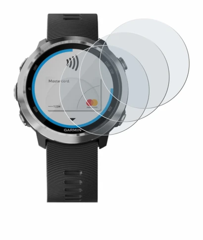 Immagine del dispositivo Garmin Forerunner 645 con un'ampia varietà di protezioni per lo schermo.