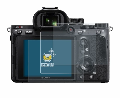 Immagine del dispositivo Sony Alpha 7R III con un'ampia varietà di protezioni per lo schermo.