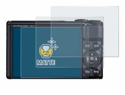 Immagine del dispositivo Canon PowerShot SX740 HS con un'ampia varietà di protezioni per lo schermo.