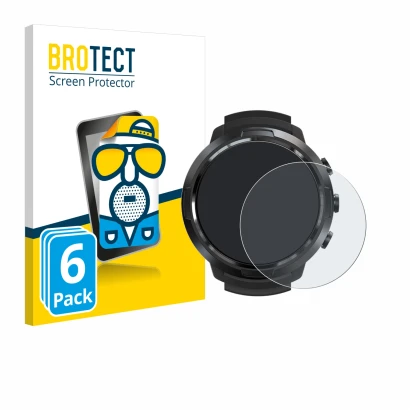 Parte frontale di una confezione del prodotto con il logo del marchio BROTECT. Accanto è raffigurato il dispositivo Suunto D5