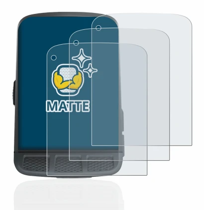 Immagine del dispositivo Wahoo Elemnt Roam con un'ampia varietà di protezioni per lo schermo.