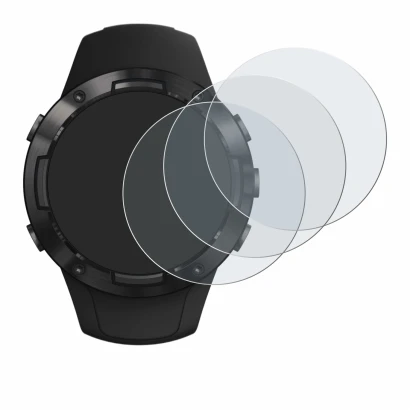 Immagine del dispositivo Suunto 5 con un'ampia varietà di protezioni per lo schermo.