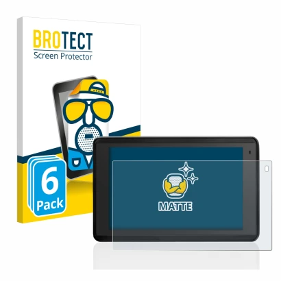Parte frontale di una confezione del prodotto con il logo del marchio BROTECT. Accanto è raffigurato il dispositivo Garmin Aer