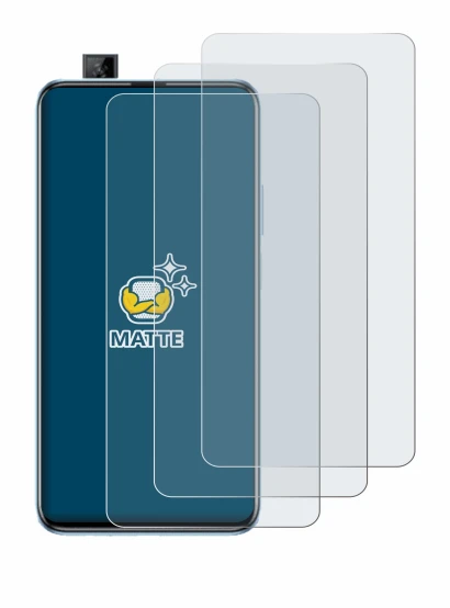 Immagine del dispositivo Huawei P smart Pro 2019 con un'ampia varietà di protezioni per lo schermo.