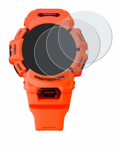 Immagine del dispositivo Casio G-Shock GBA-900 con un'ampia varietà di protezioni per lo schermo.