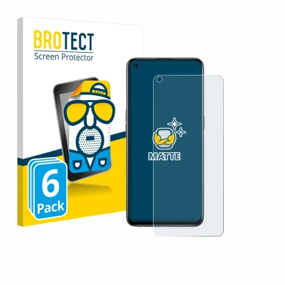 Parte frontale di una confezione del prodotto con il logo del marchio BROTECT. Accanto è raffigurato il dispositivo realme GT