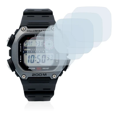 Immagine del dispositivo Casio DW-291H con un'ampia varietà di protezioni per lo schermo.