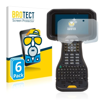 Parte frontale di una confezione del prodotto con il logo del marchio BROTECT. Accanto è raffigurato il dispositivo Trimble TS