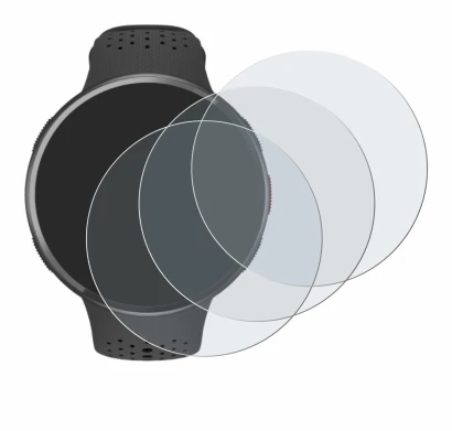 Immagine del dispositivo Polar Pacer Pro con un'ampia varietà di protezioni per lo schermo.