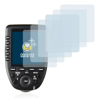 Immagine del dispositivo Godox XPro con un'ampia varietà di protezioni per lo schermo.