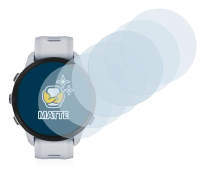 Immagine del dispositivo Garmin Forerunner 955 con un'ampia varietà di protezioni per lo schermo.