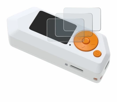 Immagine del dispositivo Flipper Zero FZ.1 con un'ampia varietà di protezioni per lo schermo.