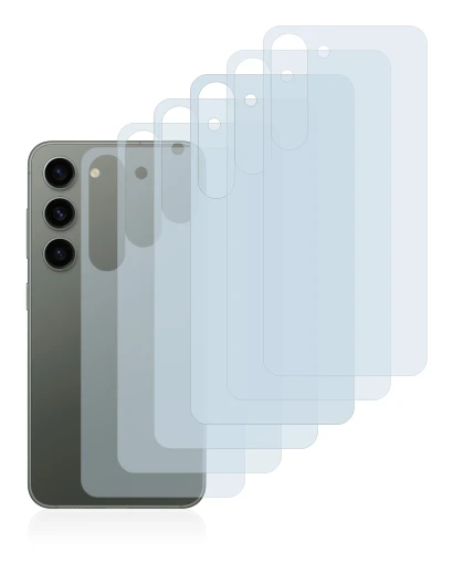 Immagine del dispositivo Samsung Galaxy S23 Plus (Posteriore) con un'ampia varietà di protezioni per lo schermo.