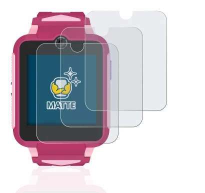 Immagine del dispositivo TCL Movetime Family Watch MT42X con un'ampia varietà di protezioni per lo schermo.