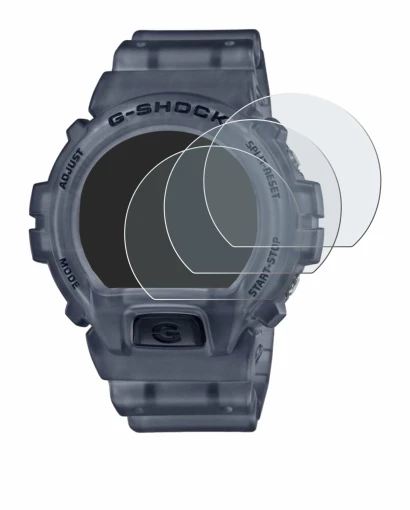 Immagine del dispositivo Casio G-Shock DW-6900 con un'ampia varietà di protezioni per lo schermo.
