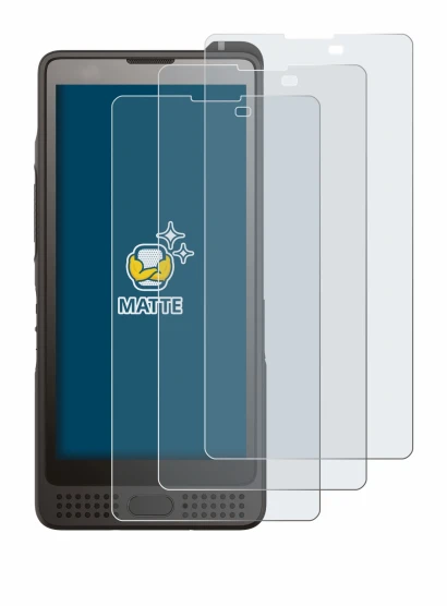 Immagine del dispositivo Sonim XP10 con un'ampia varietà di protezioni per lo schermo.