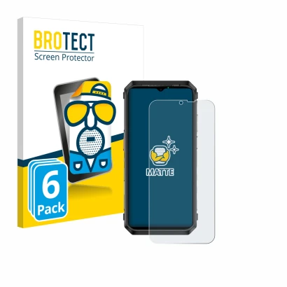 Parte frontale di una confezione del prodotto con il logo del marchio BROTECT. Accanto è raffigurato il dispositivo Ulefone Po