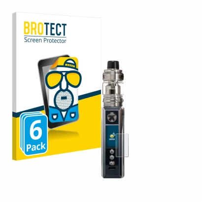 Parte frontale di una confezione del prodotto con il logo del marchio BROTECT. Accanto è raffigurato il dispositivo Voopoo Dra