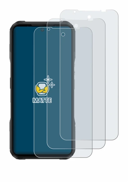 Immagine del dispositivo Doogee V20 Pro con un'ampia varietà di protezioni per lo schermo.