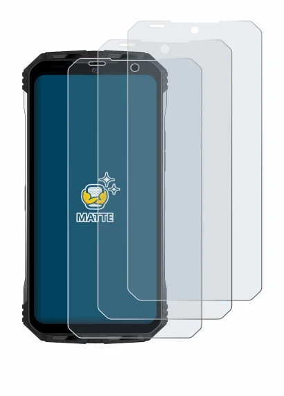 Immagine del dispositivo Doogee S100 Pro con un'ampia varietà di protezioni per lo schermo.