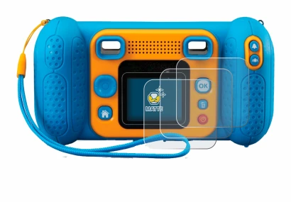 Immagine del dispositivo Vtech Kidizoom Kid 4 con un'ampia varietà di protezioni per lo schermo.