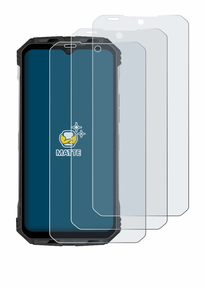 Immagine del dispositivo Doogee S110 con un'ampia varietà di protezioni per lo schermo.