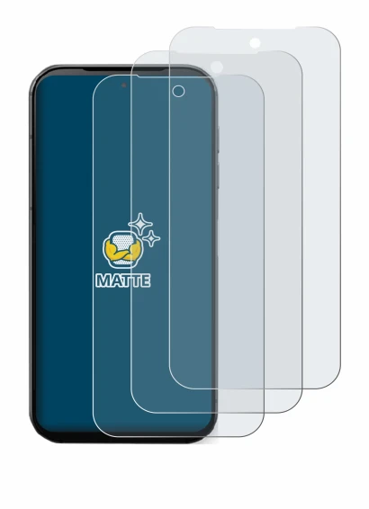 Immagine del dispositivo Fairphone 5 con un'ampia varietà di protezioni per lo schermo.