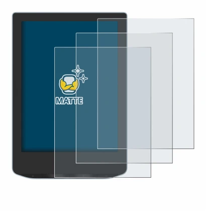 Immagine del dispositivo PocketBook Verse con un'ampia varietà di protezioni per lo schermo.
