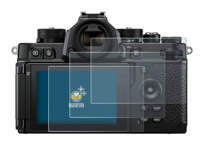 Immagine del dispositivo Nikon Z F con un'ampia varietà di protezioni per lo schermo.