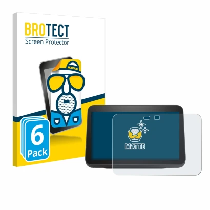 Parte frontale di una confezione del prodotto con il logo del marchio BROTECT. Accanto è raffigurato il dispositivo Amazon Ech