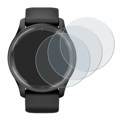 Immagine del dispositivo Garmin Vivomove Trend con un'ampia varietà di protezioni per lo schermo.