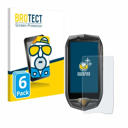 Parte frontale di una confezione del prodotto con il logo del marchio BROTECT. Accanto è raffigurato il dispositivo Oukitel K1