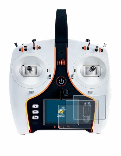 Immagine del dispositivo Spektrum NX7e con un'ampia varietà di protezioni per lo schermo.