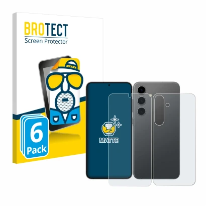 Parte frontale di una confezione del prodotto con il logo del marchio BROTECT. Accanto è raffigurato il dispositivo Samsung Ga