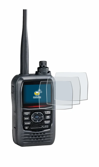 Immagine del dispositivo Icom IC-R15 con un'ampia varietà di protezioni per lo schermo.