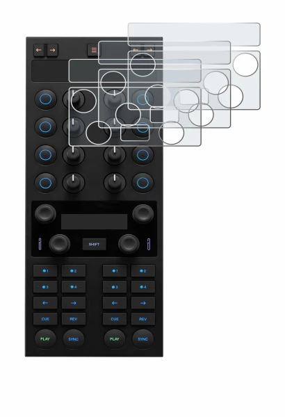 Immagine del dispositivo Native Instruments Traktor Kontrol X1 MK3 con un'ampia varietà di protezioni per lo schermo.