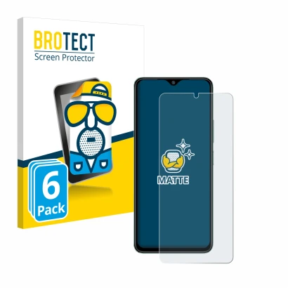 Parte frontale di una confezione del prodotto con il logo del marchio BROTECT. Accanto è raffigurato il dispositivo Xiaomi Red
