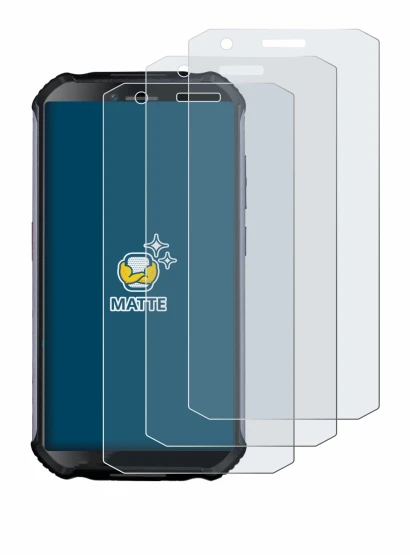 Immagine del dispositivo Doogee S41 Plus con un'ampia varietà di protezioni per lo schermo.