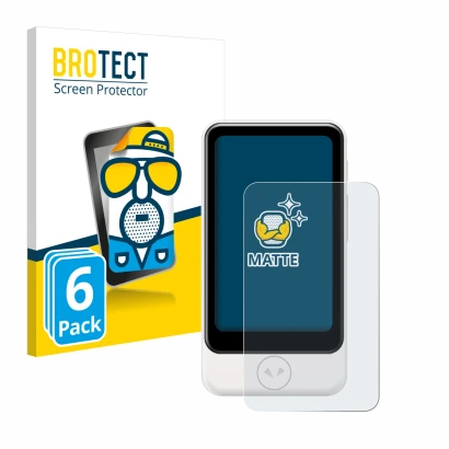 Parte frontale di una confezione del prodotto con il logo del marchio BROTECT. Accanto è raffigurato il dispositivo Pocketalk 