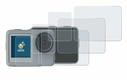 Immagine del dispositivo Rollei Actioncam 9s Plus con un'ampia varietà di protezioni per lo schermo.