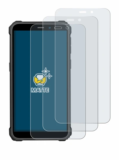 Immagine del dispositivo Oukitel WP32 con un'ampia varietà di protezioni per lo schermo.