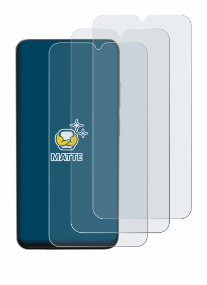 Immagine del dispositivo Doogee N55 Pro con un'ampia varietà di protezioni per lo schermo.